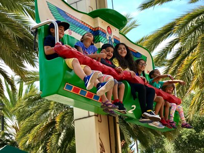 Children enjoy a ride at LEGOLAND California