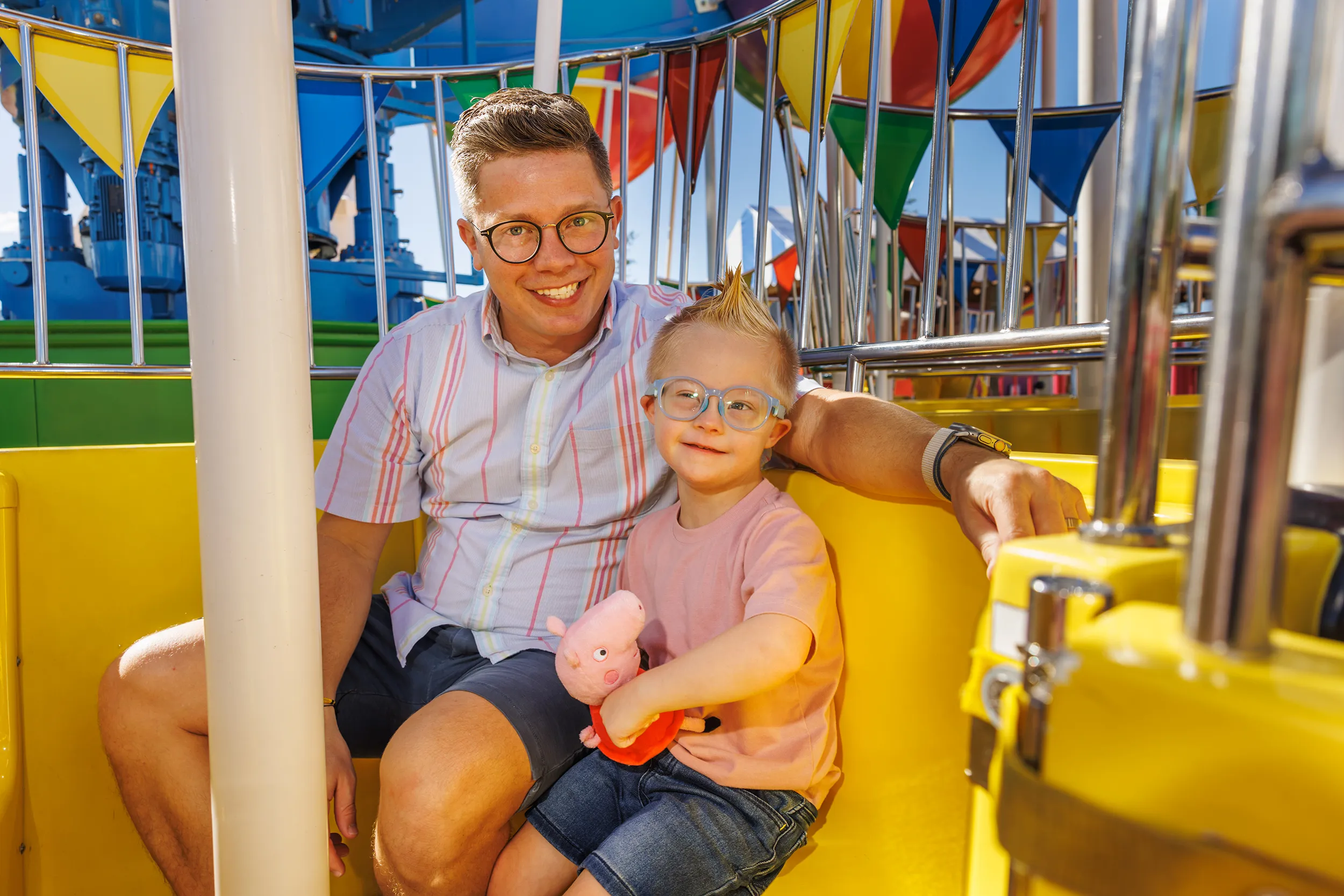 Peppa Pig Theme Park father and son 